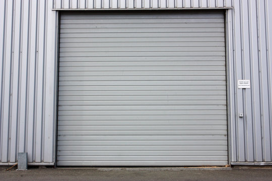 Garage, door, gray, industrial, steel, ramp, storage