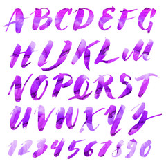 Handmade Roman alphabet