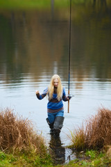 Woman Fishing