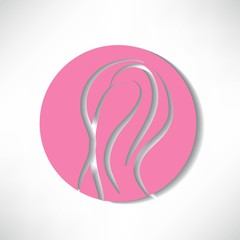 Design elements for barber shop . Women hairstyle