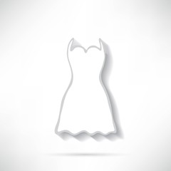 Woman dress sign icon. Elegant clothes symbol