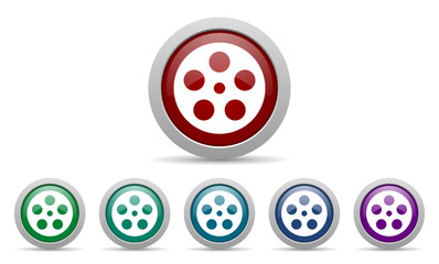 movie vector web icon set