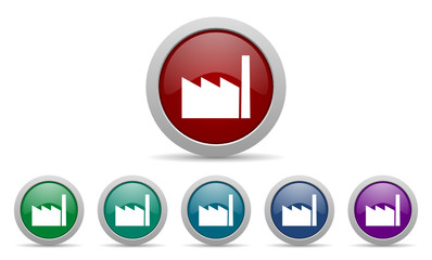 industry vector web icon set