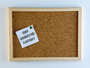 User Generated Content Pinned on Cork Bulletin Board