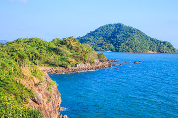 Fototapeta na wymiar Top view of seascape in the south of Thailand