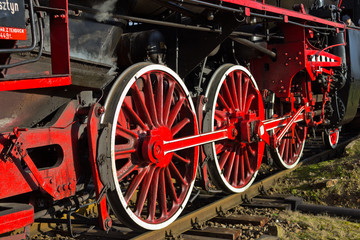 Fototapeta na wymiar details of steam loco