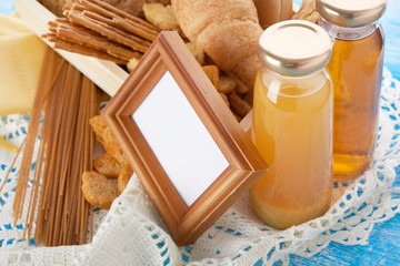 Different bread. Food background.