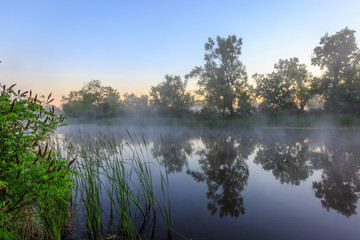 early monring on lake