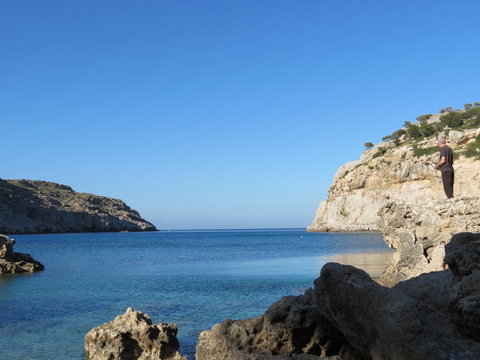 Gr&egrave;ce - Ile de Rhodes - Baie de Ladika ou Anthony Quinn bay