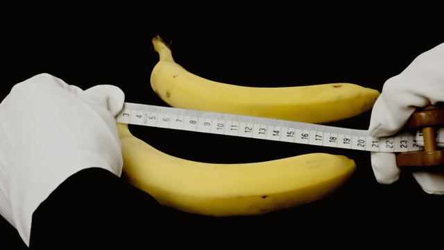 Bananas measuring centimeters metaphor