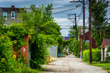 Fototapeta na wymiar Gem Way, in Garfield, Pittsburgh, Pennsylvania.
