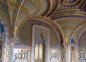 Peacock Room inside the Sammezzano abandoned Castle in Italy