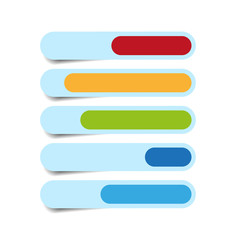 flat color graph with shadow vector