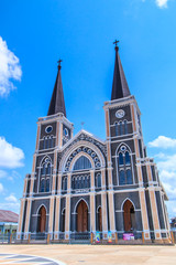 Fototapeta na wymiar Roman Catholic Church in Chanthaburi province, Thailand