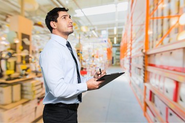 Courier, business, clipboard.