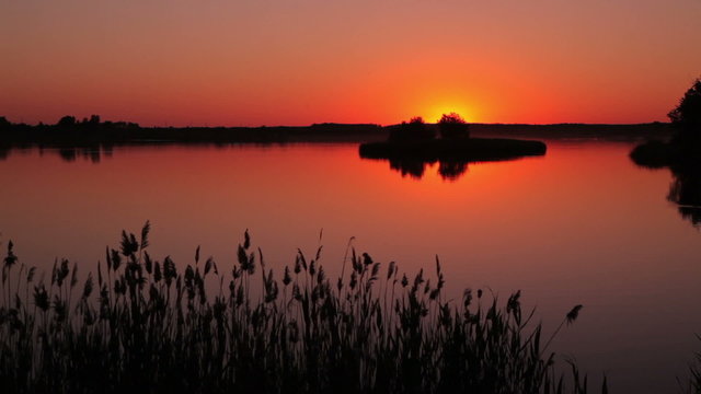 Sunset on the lake