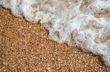 background with seashell sand and water of wave
