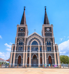 Fototapeta na wymiar Roman Catholic Church in Chanthaburi province, Thailand