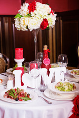 Vintage elegant serving table in the women's boudoir