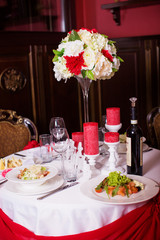 Vintage elegant serving table in the women's boudoir