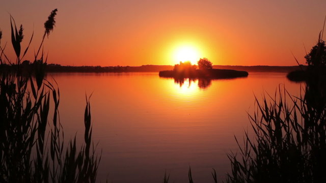 Sunset on the lake