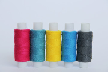 Sewing colored threads