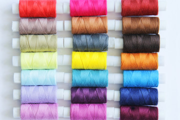 Sewing colored threads