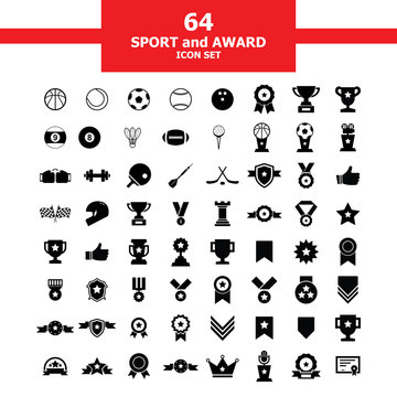 Sport and award icon set