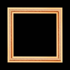 Frame engraved isolated on a black background.
