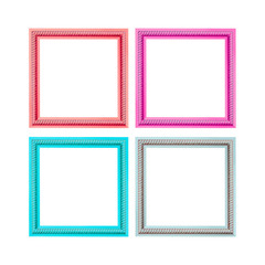 Frame engraved isolated on white background. 
