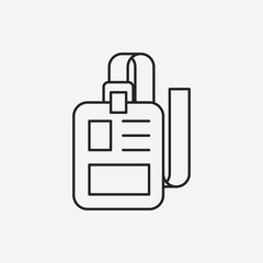 office ID line icon