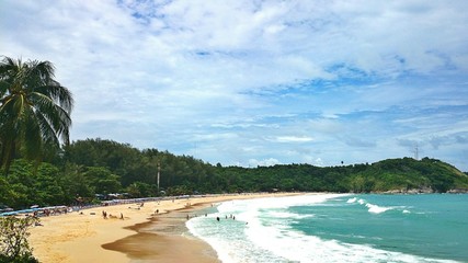 Blue sea and blue sky