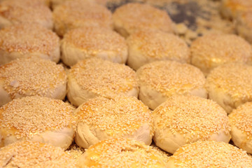 Chinese moon cake at the market