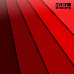  Abstract vector background with red paper layers