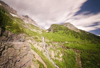A view from Going to the Sun Road at Glacier National Park