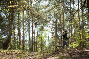 Fototapeta premium Running outside the city