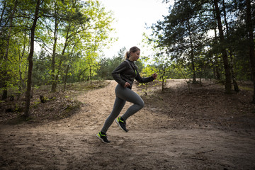 Beauty female trail runner