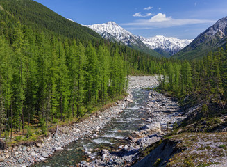 Shumak River in the Tunkinskie loach