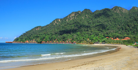 View of tropical island beach