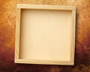 Fototapeta premium Blank new square wooden frame