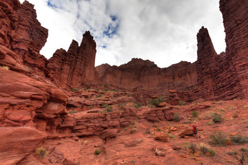 Fototapeta premium Utah-Moab- Fisher Towers. This is quite a famous climbing mecca as well as a spectacularly scenic hiking area.
