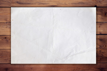 old paper on wood horizontal background and texture