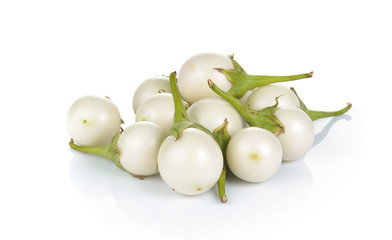 white eggplant on white background © dasuwan