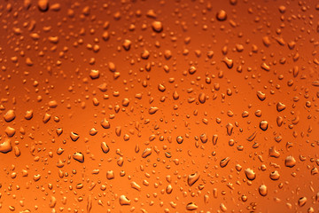 Cold rain drops on window