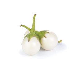 white eggplant on white background © dasuwan