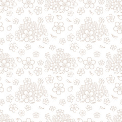 Seamless simple floral pattern