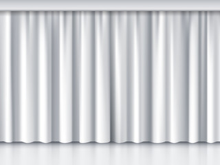 Obraz premium White stage curtain