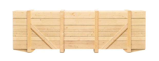 wooden container on a white background