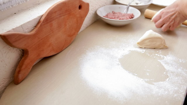 kneading dough 