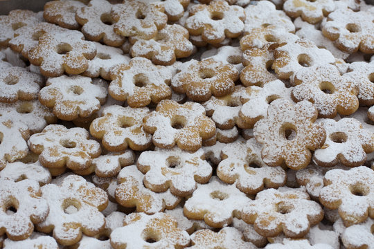 typical sweet of ligurian tradition called canestrello